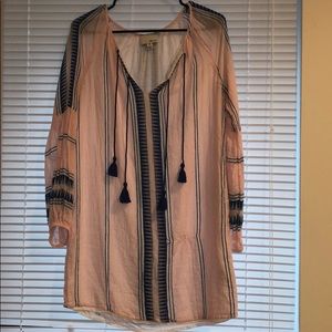 Pink, White, Blue Flowy Dress